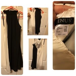 Black n white halter dress